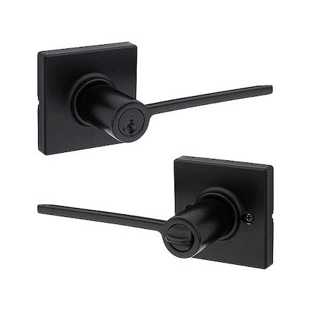 Kwikset Door Lever Lockset, 1 3/8-1 3/4" Thick 405LRL-SQT-514-SMT-6AL-RCS