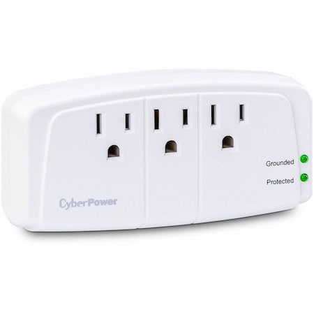 Cyberpower 3 NEMA 5-15R OUTLETS WALL TAP PLUG 900 JOULES EMI/RFI CSB300W