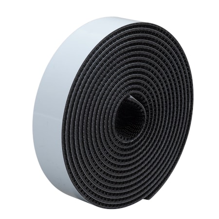 3M Reclosable Fastener, Rubber Adhesive, 150 ft, 3/4 in W, Black, 2 PK SJ3540