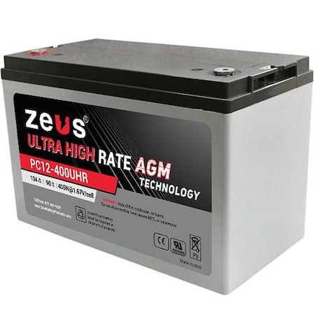 Zeus Battery Products 400W 12v Ultra High Rate SLA Battery PC12-400UHR