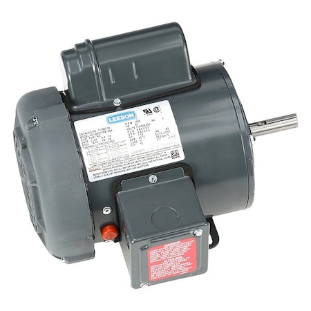 Leeson Farm Duty Motor, Capacitor-Start, 1/3 HP, 115/230V AC, 1,725 Nameplate RPM, 56 Frame 117862.00