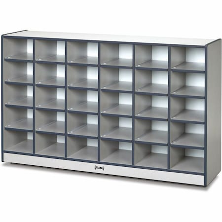 Jonti-Craft Rainbow Accents 30 Cubbie-Tray Mobile Storage, without Trays, Navy 0430JCWW112