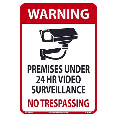 Nmc Warning 24 Hour Video Sign, WGA43PB WGA43PB