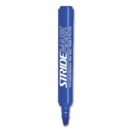 Oruga Stridemark Tank Permanent Marker Broad Chisel Tip - Blue, 12PK OR3767774