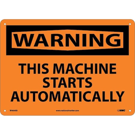Nmc Warning This Machine Starts Automatically Sign W464AB