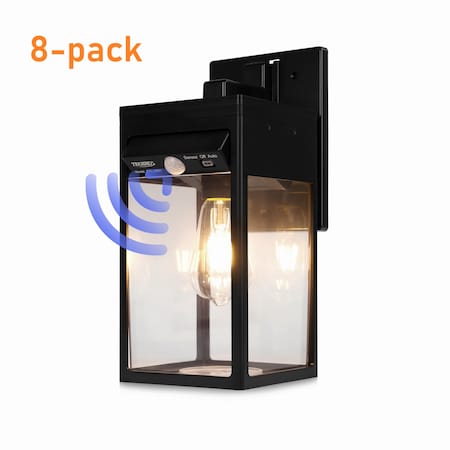 Techko Solar Edison Bulb Wall Light Sconce with Motion Sensor , 8PK STL-2501-1 (8-pack)