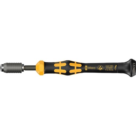 Wera 1460 ESD Kraftform Micro torque screwdrivers, quick-release chuck, 1461 ESD x 0.05-0.11 Nm 5074810010