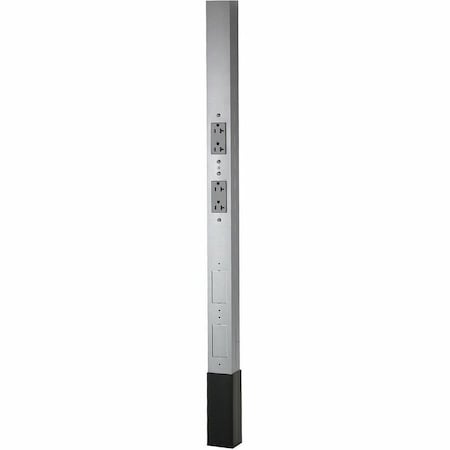 Hubbell Wiring Device-Kellems Alum Service Pole, Gray, 10 ft. 2"L, 2.13"W HBLPP10A