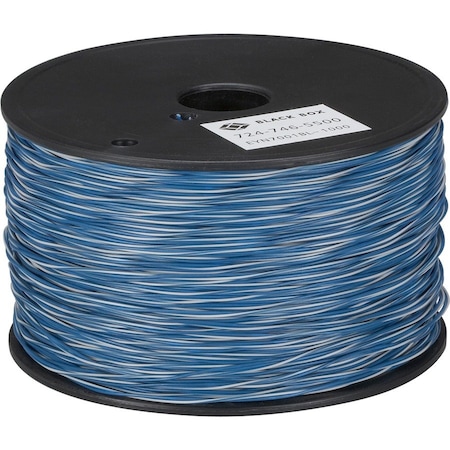 Black Box CAT3 16-MHz Solid Ethernet Bulk Cable - Unshielded UTP, CM PVC, Blue, 1000-ft. 304.8-m Spool EYN7001BL-1000
