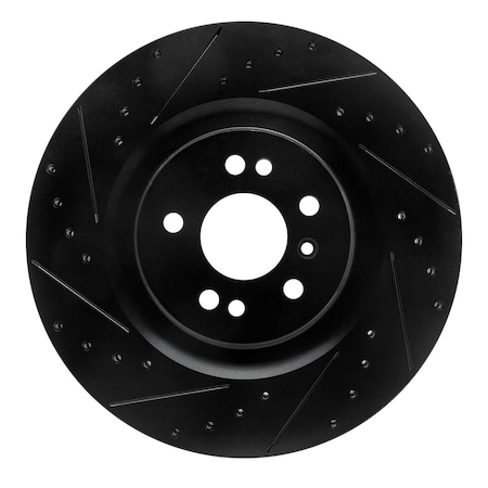 Dynamic Friction Co DFC Brake Rotor - Drilled and Slotted - Black 633-63130L