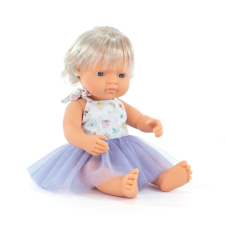 Miniland My Friends & Me Baby Doll, Caucasian Girl With Hearing Implant, 15'' 33200