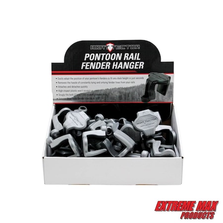 Extreme Max 3005.5005 BoatTector Pontoon Rail Fender Hanger/Adjuster - Display Pack of 36 3005.5005