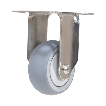 Vestil Thermoplastic Rubber Rigid Caster 3 In. Diameter x 1 In. Width 225 Lb. Capacity Gray CST-E-SS-3X1TPR-R