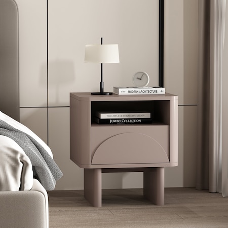 Manhattan Comfort Ella Nightstand in Mocha NS005-MO