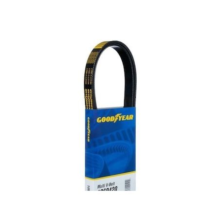 Goodyear V-Belt, Standard Multi-V Serpentine, 1061240, PK, EPDM, 124 in, 0.82 in Top Width 1061240