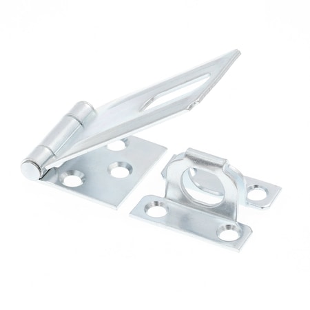 Prime-Line Door and Gate, Safety Hasp Hinge Latch with Fixed Staple 3-1/4 inch with Screws, Zinc Plated U 117110