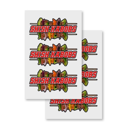Signmission Shish Kabobs, Vinyl Decals Only 24 Inch x 36 Inch, Vinyl Decal, 2PK DSB-2436-2PACK-Shish Kabobs