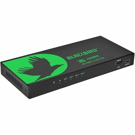 Monoprice BLACKBIRD 8K60 1X4 HDMI SPLITTER WITH AUDIO EXTRACTION_ HDMI 2.1_ HDCP 2.3 44437