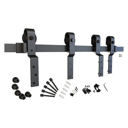 Renin Single Track Bypass Kit, 78-3/4 in L Track, Steel, Matte Black, Wall BD280K-07800-MB