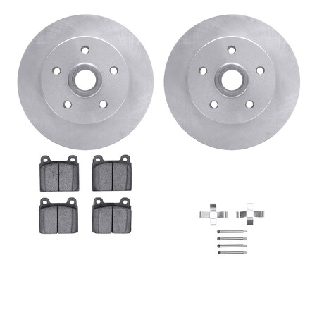 Dynamic Friction Co DFC Brake Rotor with 5000 Brake Pads and Hardware Kit 6512-74400