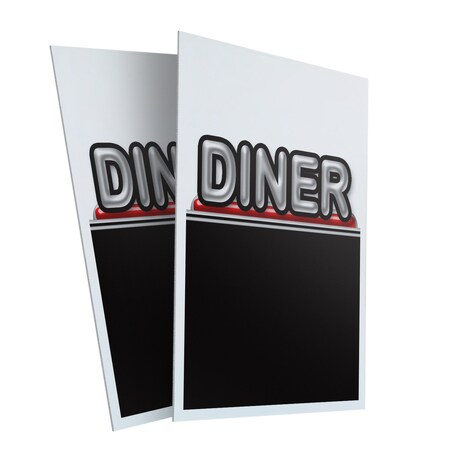Signmission Diner, Plastic Signs Only 24 Inch x 36 Inch, Corrugated Plastic, 2PK CSB-2436-2PACK-Diner