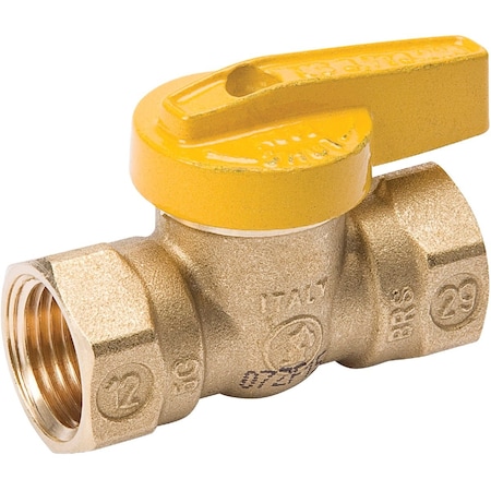 Proline Series ProLine 3/8'' FIP x 3/8'' FIP Forged Brass Gas Ball Valve 1-Piece Body 110-522