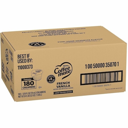 Coffee Mate Liquid Creamer, French Vanilla, Mini, PK180 005000035070