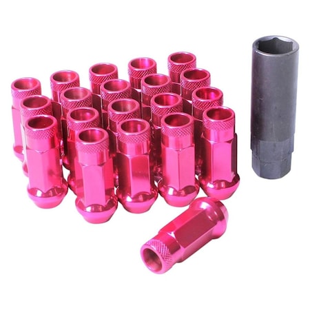 Superjock 12 x 1.50 in. Muteki SR48 Open End Lug Nuts - Pink - 48 mm SU3839689