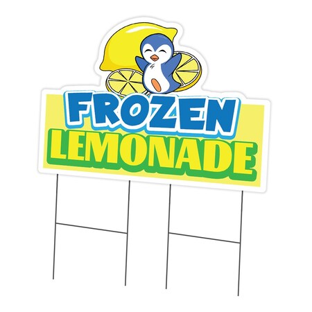 Signmission Frozen Lemonade Die Cut Yard & Stake plastic coroplast window, C-DC-2436-Frozen Lemonade19 C-DC-2436-DS-Frozen Lemonade19