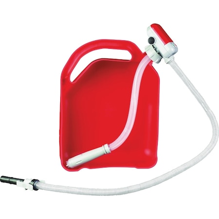 Tera Pump Battery Powered Fuel Transfer Pump with XL Vinyl Hose and U-Jug Adapter 20176/TRFA01-XL