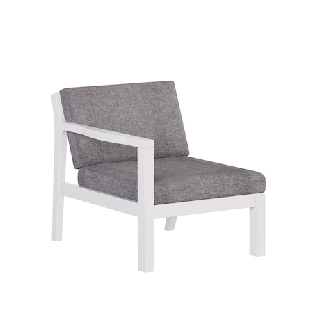 Polybird BREEZE DEEP SEAT SECTIONAL PIECE RIGHT CHAIR        WHITE POLYBIRD P102-WT-CASL