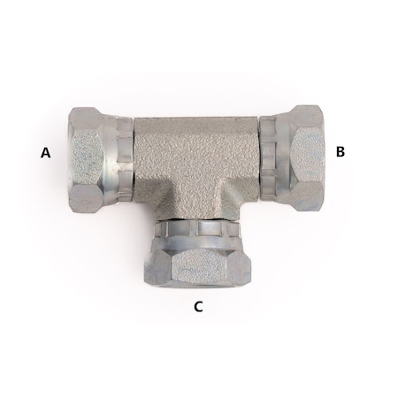 Bailey F Pipe Swivel Branch Tee - 1/4-18 A, 1/4-18 B FG1603-04-04-04