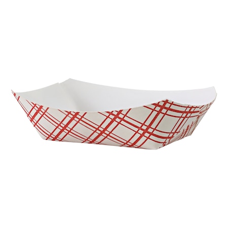 Empress 1/4lb Red Plaid Food Tray PFAS Free EFT25