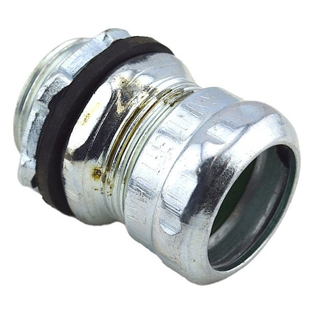 Bridgeport Compression Connector 3/4 in, Connector, Steel, Zinc Plated 251-SRT