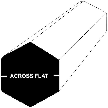 Zoro Select Aluminum Hex Bar, 6 ft Overall L 18168_72_0