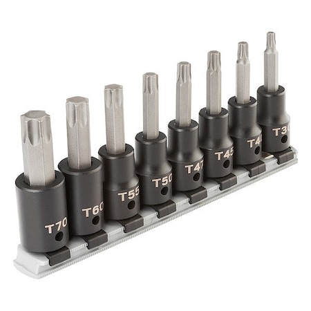 Tekton Socket Set, Steel, 8 1/8 in L SIB92102