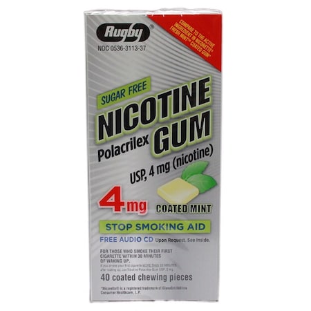 Harvard Rugby Nicotine Gum, Mint, 4mg, 40PK 00536311337