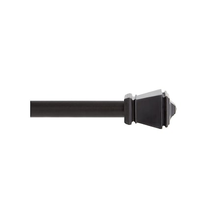 Kenney Mfg Amelia 28 In. To 48 In. 7/16 In. Black Standard Cafe Rod KN366/5NP