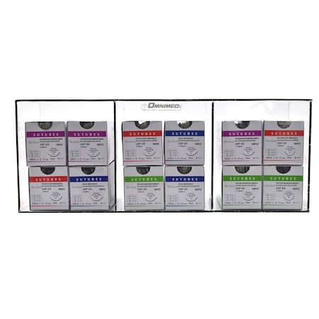 Omnimed Impact Resistant Wall Mounted Suture Rack (Single Tier) 304100