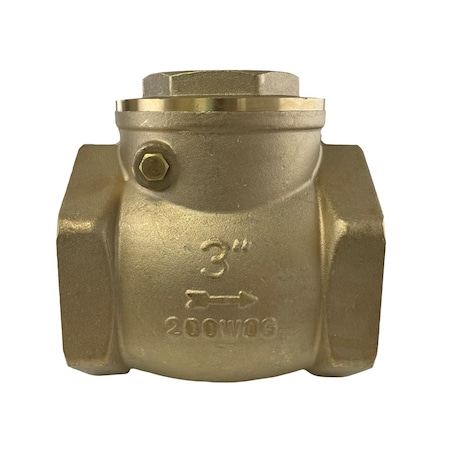 Discover 3 in. Threaded Brass Swing Check Valve FxF 102306