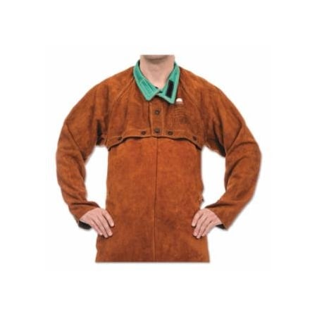 Best Welds Leather Bibs, 18 in, Dielectric Snaps, One Size, Lava Brown 902-175-18