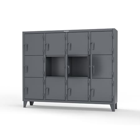 Strong Hold 7 GA Industrial Shop Table with 2 Drawers and ABS Top T6036-2DB-ABS