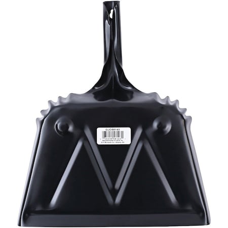 Genuine Joe Heavy-Duty Metal Dustpan - 12 Wide - Steel - Black, 12PK GJO58143CT