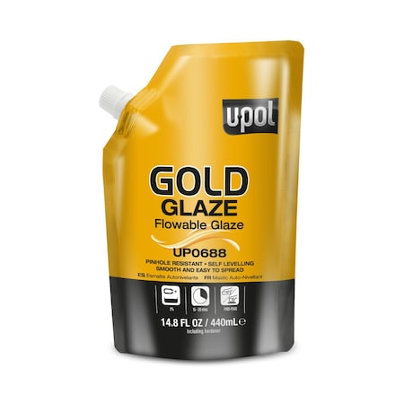 U-Pol GOLD UP0688 Flowable Glaze, 440 mL Filler Bag, Liquid 688