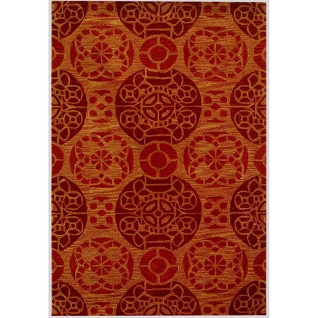 Safavieh 8 x 10 ft. Large Rectangle Contemporary Wyndham Cinnamon Hand Tufted Rug WYD376H-8