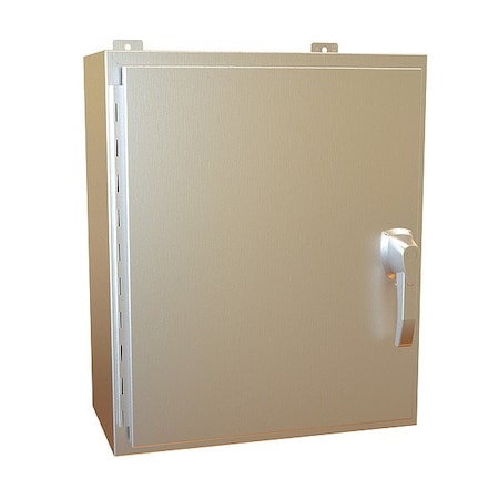 Hammond Handle Electrical Enclosure, 24 in H, 10 in D, 20 in W, 12, 13, 3R, 4, 4X, Stainless Steel HW242010SSHK
