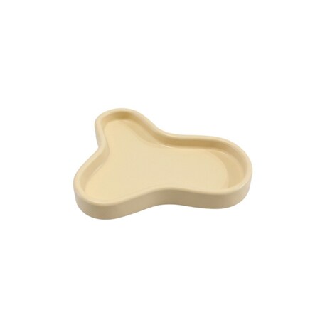 Homeroots 8in Light Yellow Resin Handmade Geometric Trinket Tray 724185