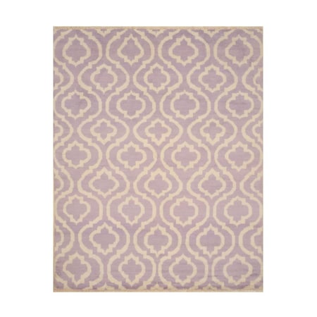 Moroccan Hand-knotted Wool Purple Contemporary Trellis Rug IE79PL9X12