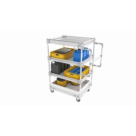 Trilogiq 4-Level Cart 4 Flanges Per Level Including A Compartment On The Lower Level. 49D-11