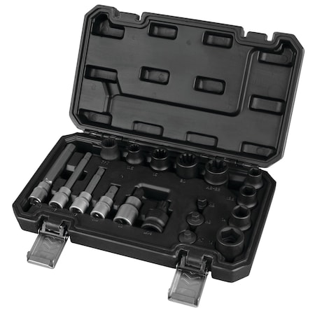 Performance Tool 18 pc. Brake Caliper Socket Set, Domestic/Euro/Asian, SAE/Metric W86025